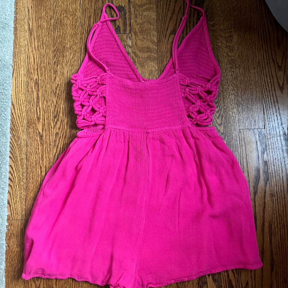 Pink Ribbed Romper - Picture 3 of 3